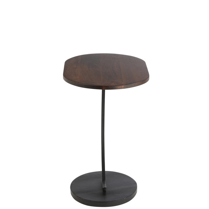 Bijzettafel Bruin Mangohout hout 35x50 cm-Bijzettafels-J-Line