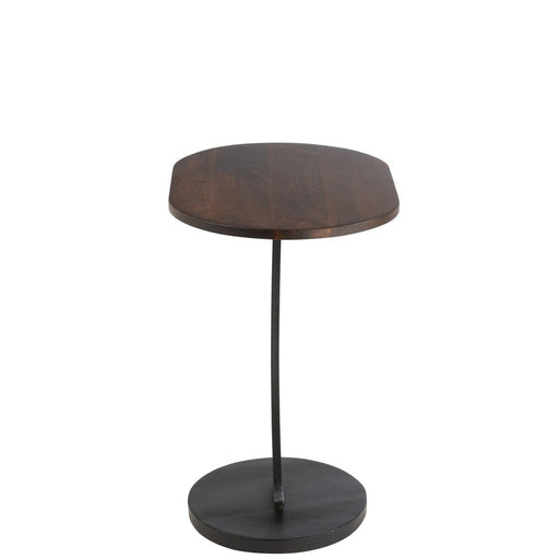 Bijzettafel Bruin Mangohout hout 35x50 cm-Bijzettafels-J-Line