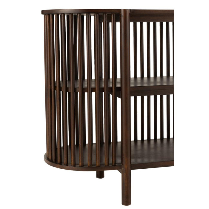 Bijzettafel Bruin Mangohout hout 38x160 cm-Bijzettafels-J-Line