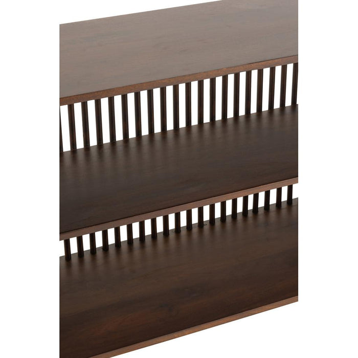 Bijzettafel Bruin Mangohout hout 38x160 cm-Bijzettafels-J-Line