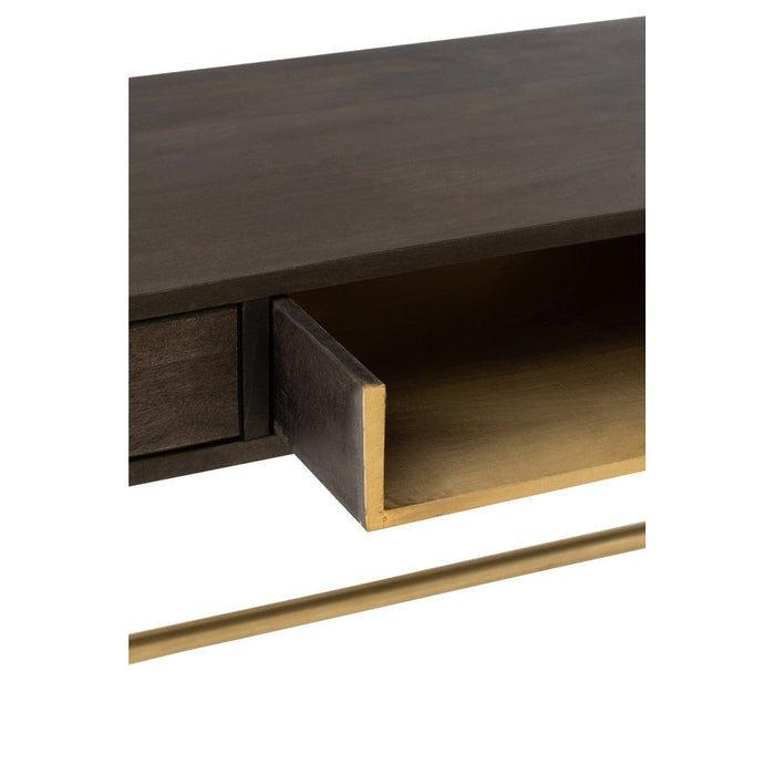 Bijzettafel Bruin Mdf 43x120 cm-Bijzettafels-J-Line