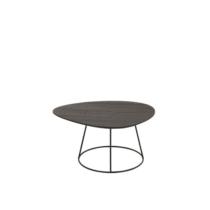Bijzettafel Bruin Mdf Ovaal 45x60 cm-Bijzettafels-J-Line