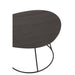 Bijzettafel Bruin Mdf Ovaal 45x60 cm-Bijzettafels-J-Line