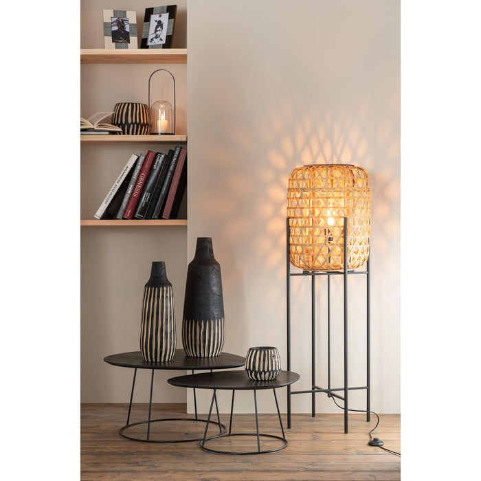 Bijzettafel Bruin Mdf Ovaal 45x60 cm-Bijzettafels-J-Line