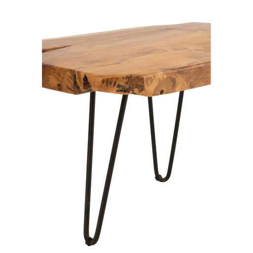 Bijzettafel Bruin Metaal 39x60 cm-Bijzettafels-J-Line