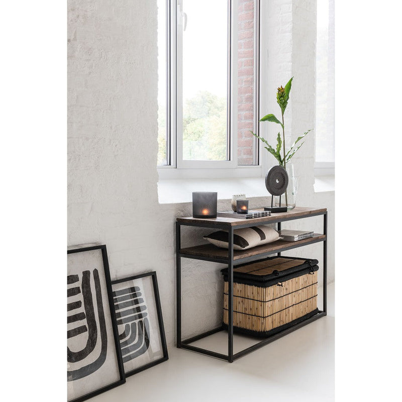 Bijzettafel Bruin Recycled hout 40x120 cm-Bijzettafels-J-Line
