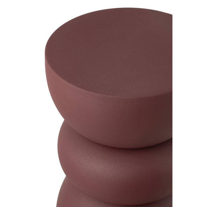 Bijzettafel Burgundy ijzer 32 cm 32x32x43.5 cm-Bijzettafels-J-Line