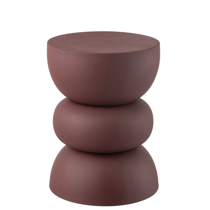 Bijzettafel Burgundy ijzer 32 cm 32x32x43.5 cm-Bijzettafels-J-Line