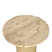 Bijzettafel Callain Mangohout Beige 45 cm-Bijzettafels-PTMD