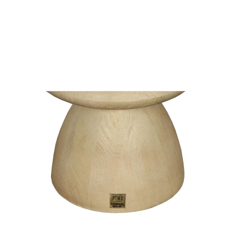 Bijzettafel Callain Mangohout Beige 45 cm-Bijzettafels-PTMD