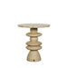 Bijzettafel Callain Mangohout Beige 45 cm-Bijzettafels-PTMD