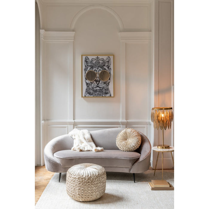 Bijzettafel Crème Marmer 41 cm 41x41x46 cm-Bijzettafels-J-Line
