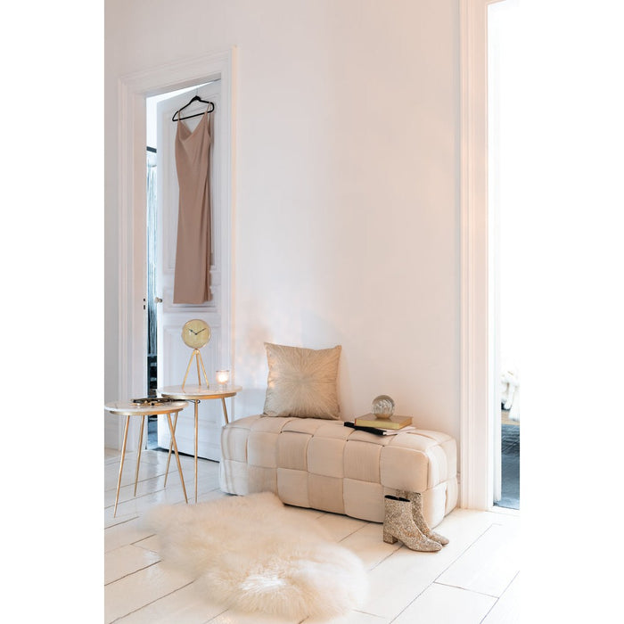 Bijzettafel Crème Marmer 41 cm 41x41x46 cm-Bijzettafels-J-Line