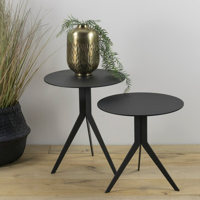 Bijzettafel DALEY HIGH Staal Zwart 38x38x45cm Spinder Design-Bijzettafels-Spinder