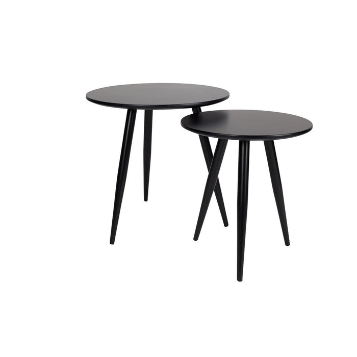 Bijzettafel Daven Black Set Of 2-Bijzettafels-Creating Home