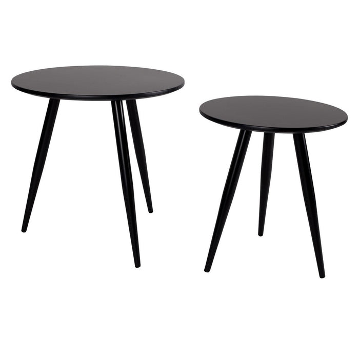 Bijzettafel Daven Black Set Of 2-Bijzettafels-Creating Home