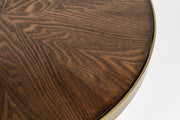 Bijzettafel Denise Ash veneer Goud Ø44x45 cm-Bijzettafels-Creating Home