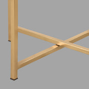Bijzettafel Dox Espresso Mangohout 40 cm Goud 40x40x40 cm-Bijzettafels-LABEL51