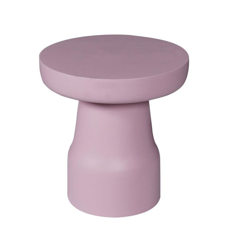 Bijzettafel Drum Roze Mangohout 40 cm 40x40x42 cm-Bijzettafels-Starfurn