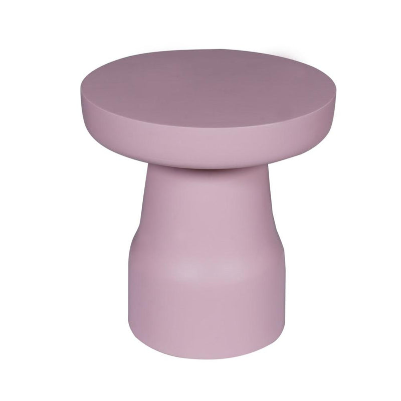 Bijzettafel Drum Roze Mangohout 40 cm 40x40x42 cm-Bijzettafels-Starfurn