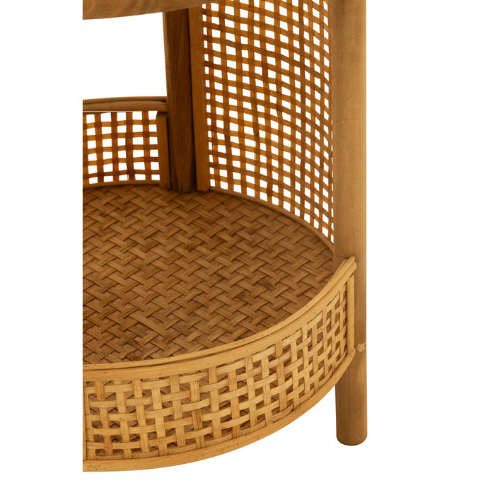 Bijzettafel Dubbel bamboe/dennenhout naturel-Bijzettafels-J-Line