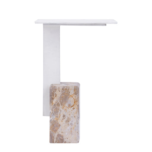 Bijzettafel Ebe Marmer Beige Rectangle-Bijzettafels-PTMD