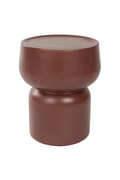 Bijzettafel Eline MGO Terracotta Ø30x36 cm-Bijzettafels-White Label Living
