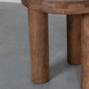 Bijzettafel Elly Nature Smooth Mangohout 42 cm 42x42x46 cm-Bijzettafels-LABEL51