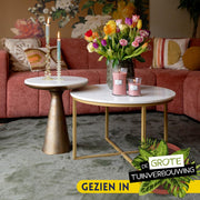 Bijzettafel Essy Groot Wit marmer 45 cm 45x45x50 cm-Bijzettafels-Starfurn
