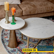 Bijzettafel Essy Groot Wit marmer 45 cm 45x45x50 cm-Bijzettafels-Starfurn