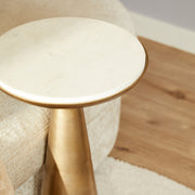Bijzettafel Essy Klein Wit marmer 38 cm 38x38x63 cm-Bijzettafels-Starfurn