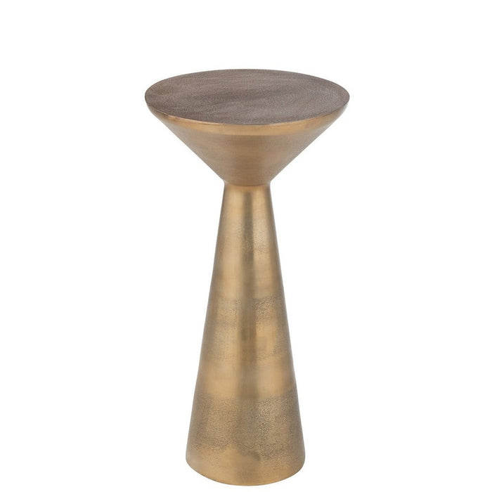 Bijzettafel Goud Aluminium 33 cm 33x33x64 cm-Bijzettafels-J-Line
