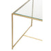 Bijzettafel Goud Glas 62x76 cm-Bijzettafels-J-Line