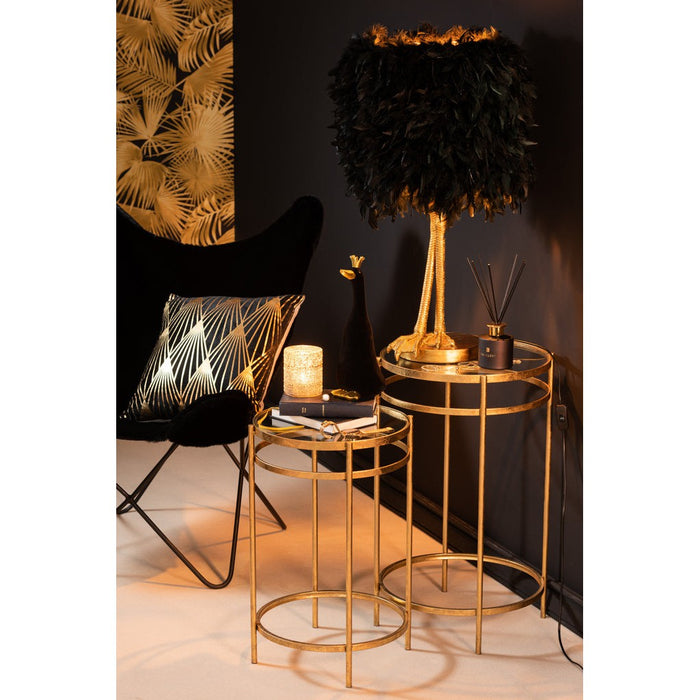 Bijzettafel Goud Ijzer 43 cm-Spiegels-J-Line