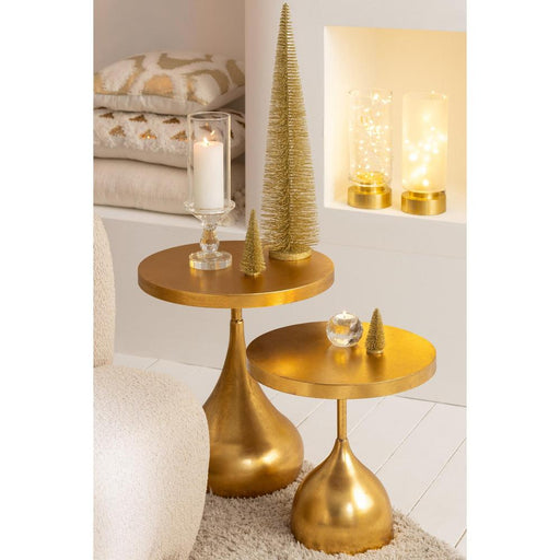 Bijzettafel Goud Ijzer 45 cm-Bijzettafels-J-Line