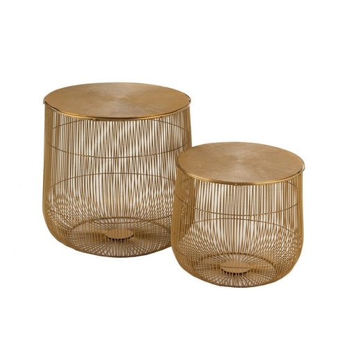 Bijzettafel Goud ijzer 47 cm 47x47x46.5 cm-Opbergdozen en manden-J-Line