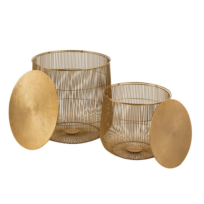 Bijzettafel Goud Ijzer 47 cm-Bijzettafels-J-Line