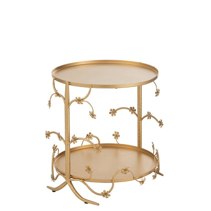 Bijzettafel Goud Ijzer S 45 cm-Bijzettafels-J-Line
