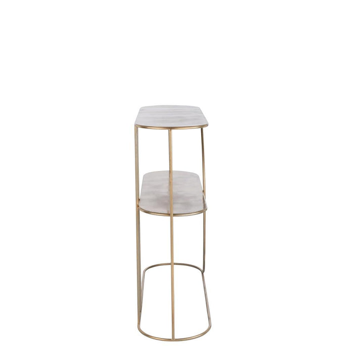 Bijzettafel Goud ijzer 36x122 cm-Bijzettafels-J-Line