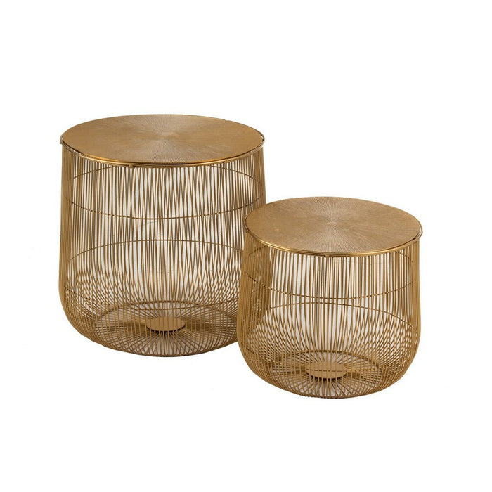 Bijzettafel Goud ijzer 47 cm 47x47x46.5 cm-Opbergdozen en manden-J-Line