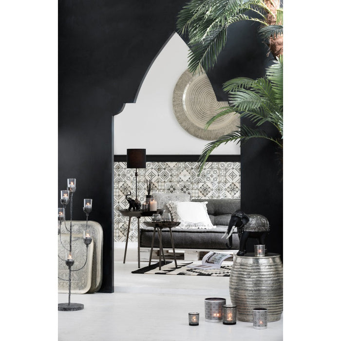 Bijzettafel Grijs Aluminium Rond 52 cm-Bijzettafels-J-Line