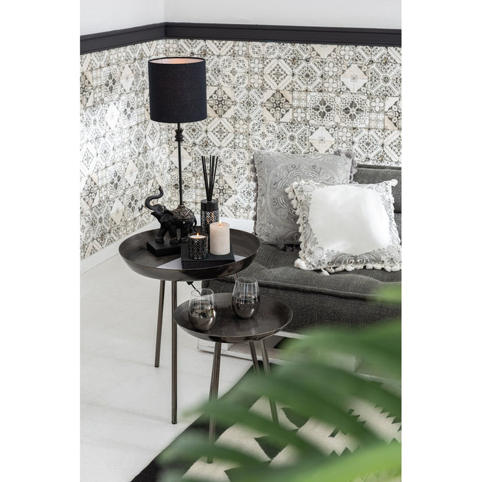 Bijzettafel Grijs Aluminium Rond 52 cm-Bijzettafels-J-Line