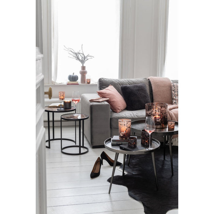 Bijzettafel Grijs Aluminium Rond 61 cm-Bijzettafels-J-Line