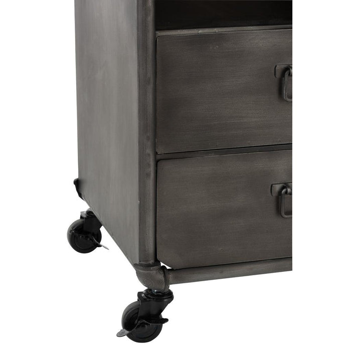 Bijzettafel Grijs Ijzer 36 cm-Bijzettafels-J-Line