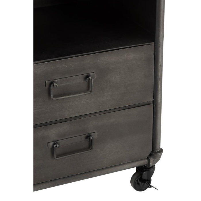 Bijzettafel Grijs ijzer 36 cm 35.5x45x57 cm-Ladenkasten-J-Line