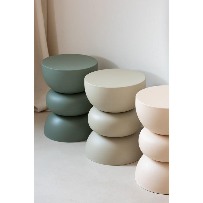 Bijzettafel Groen Ijzer 32 cm 32x32x43.5 cm-Bijzettafels-J-Line