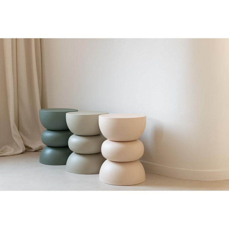 Bijzettafel Groen Ijzer 32 cm 32x32x43.5 cm-Bijzettafels-J-Line