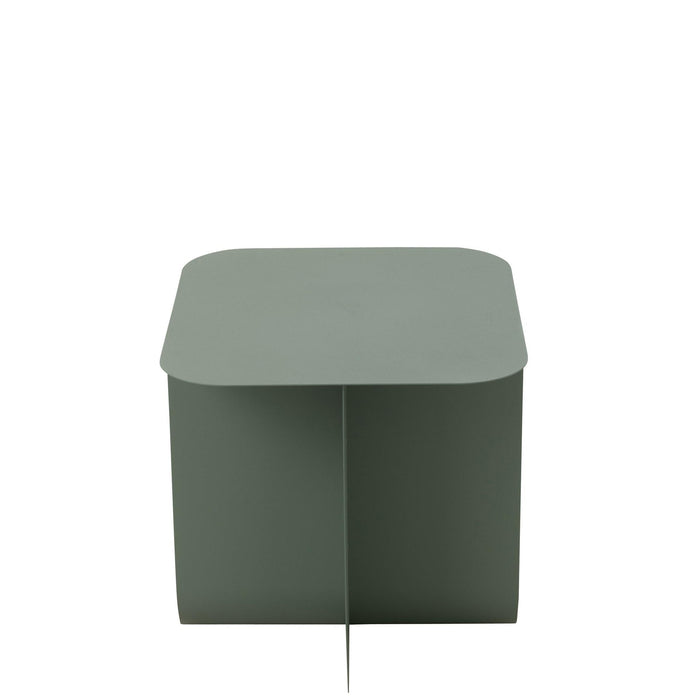 Bijzettafel Groen Metaal Vierkant 40 cm 40x43.6x39 cm-Bijzettafels-J-Line