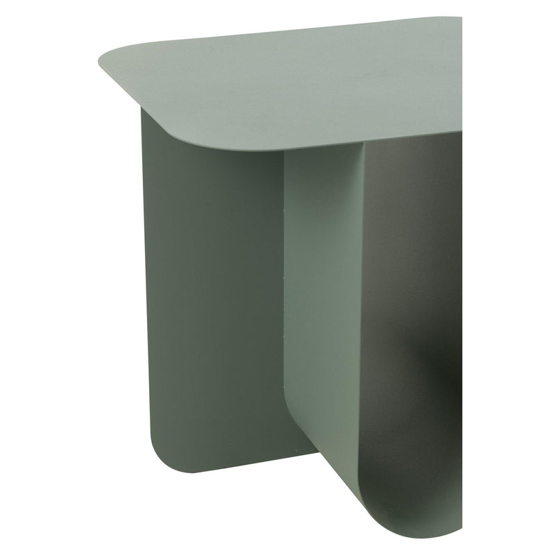 Bijzettafel Groen Metaal Vierkant 40 cm 40x43.6x39 cm-Bijzettafels-J-Line