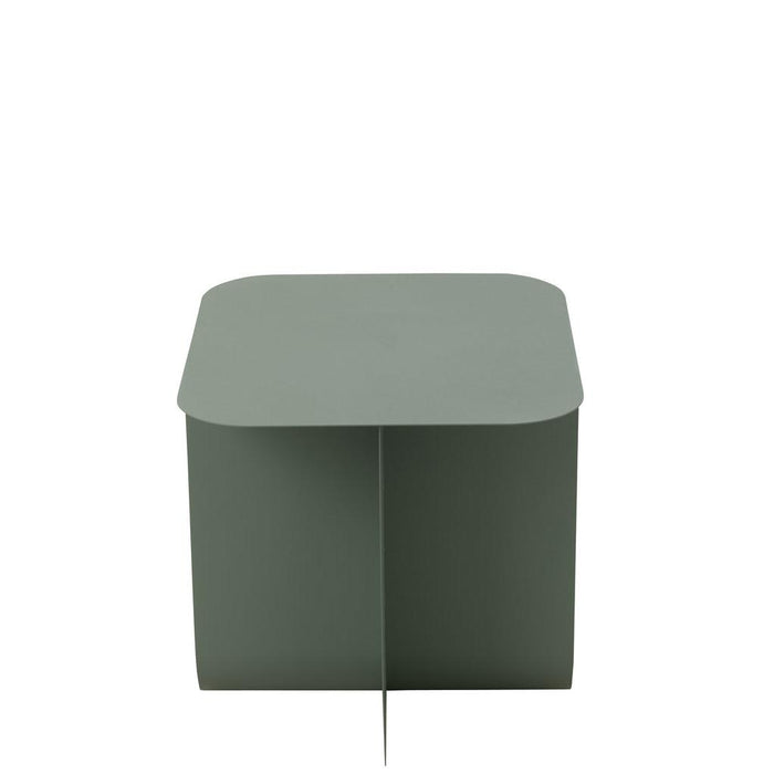 Bijzettafel Groen Metaal Vierkant 40 cm-Bijzettafels-J-Line